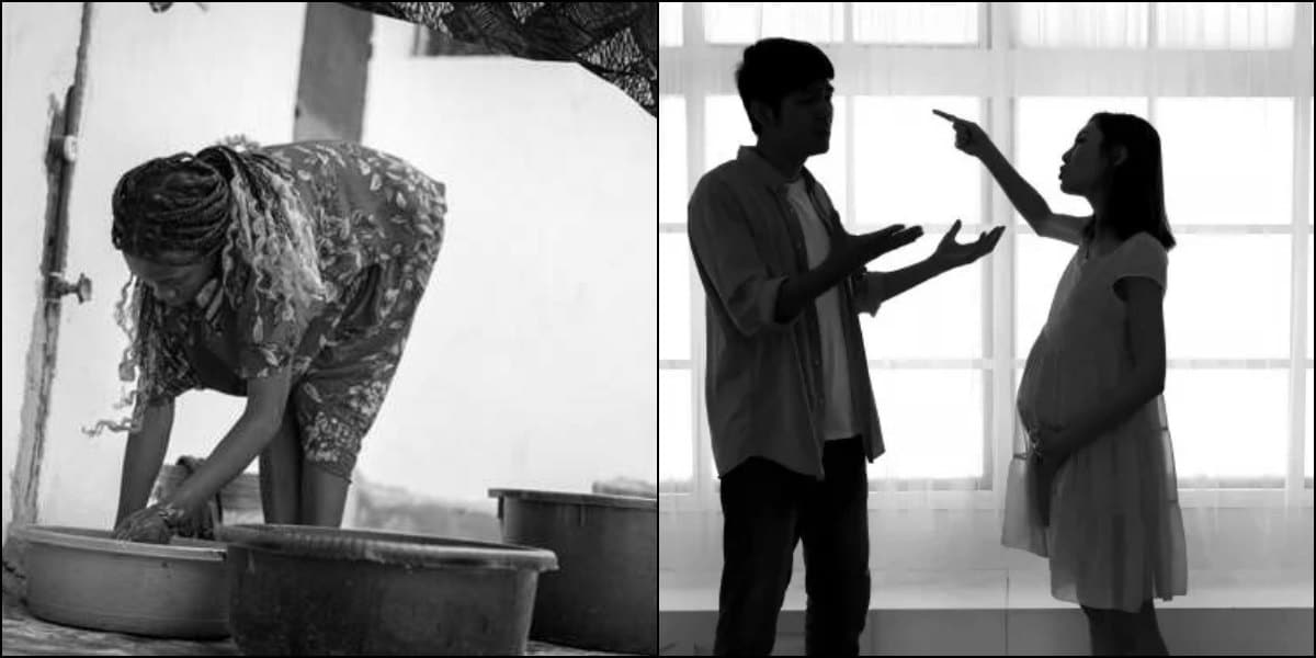 wife pant husband's pocket