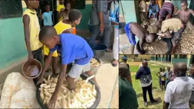 Commissioner meets students washing cassava during school hours in Bayelsa