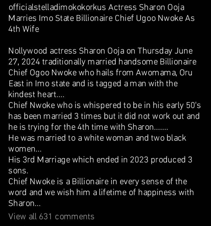 Stella Dimoko Korkus alleges Sharon Ooja is husband's 4th wife