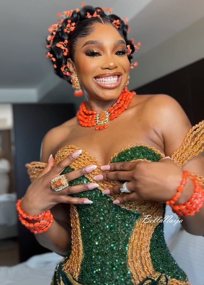 Sharon Ooja loved-up as she swiftly adds husband's last name to her profile