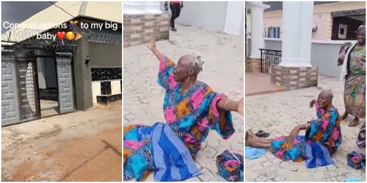 Nigerian grandma's emotional reaction to seeing grandson's house for the first time goes viral