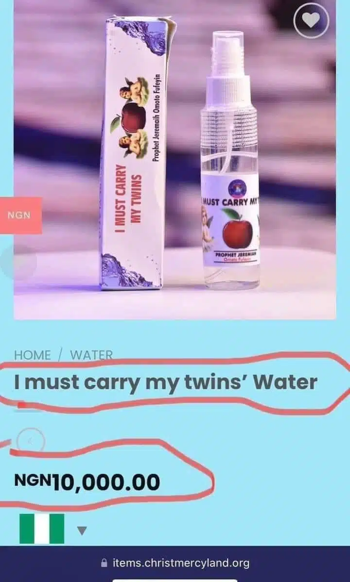 Mixed feeling's trail sales of Pastor Jeremiah Fufeyin's miracle water