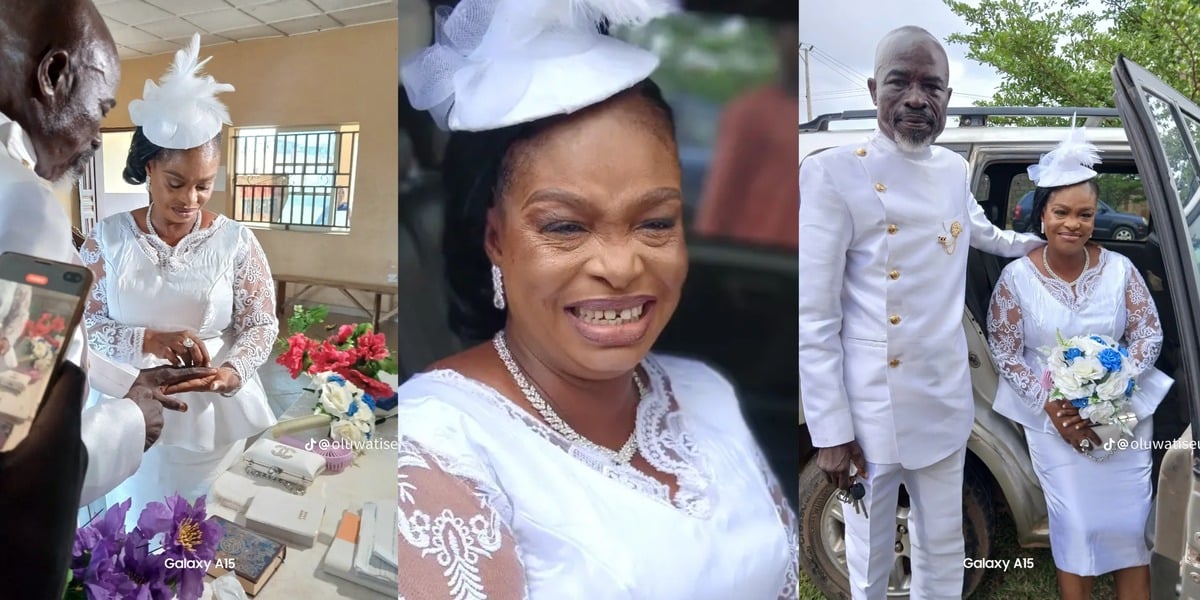 Nigerian grandmother goes viral as she weds partner following years together