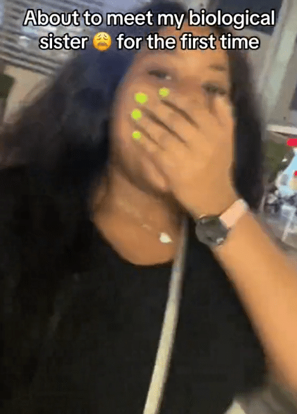 Touching moment lady finally meets her biological sister after years apart