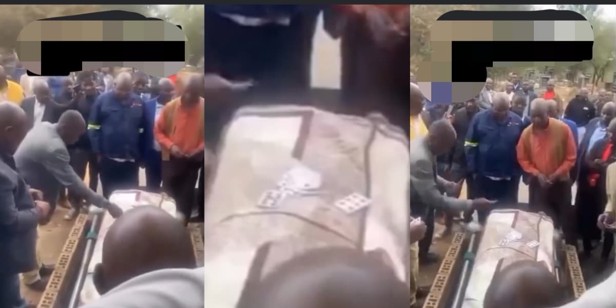 Gamblers pay last respects by gambling on coffin of fallen colleague