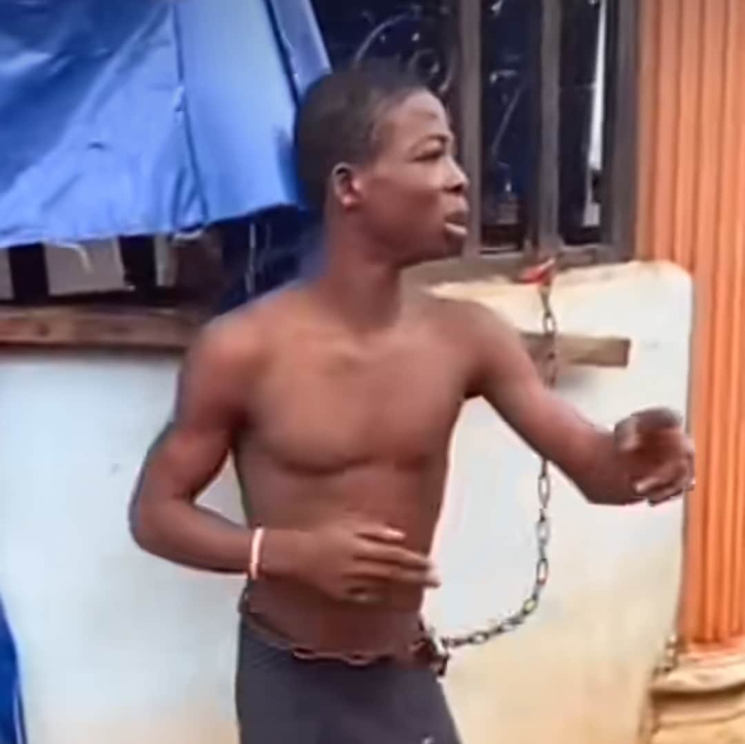 Thief caught and forced to dance to hit songs while chained to burglary in viral video