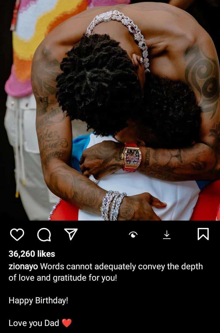 Wizkid's third son, Zion warms fans hearts with birthday message to him