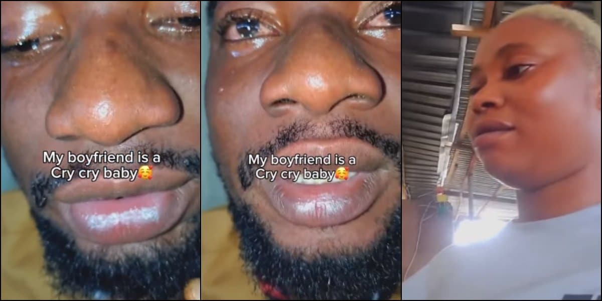 Grown man weeps as girlfriend informs him of plans to be away for one week