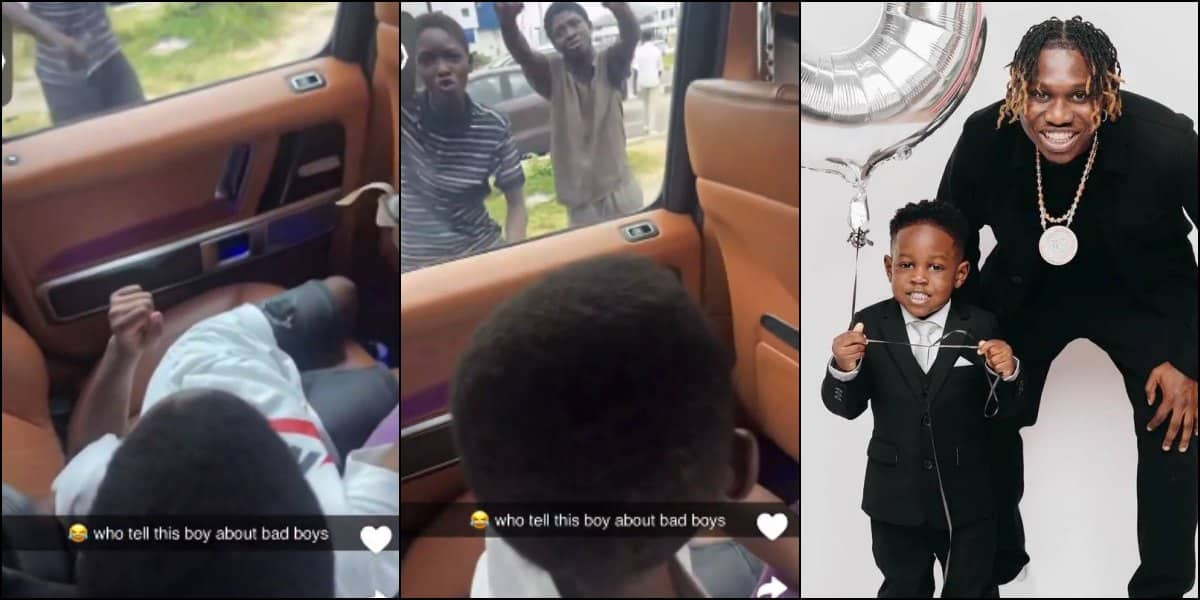 Moment Zlatan's son panics as he sees street boys hailing his father