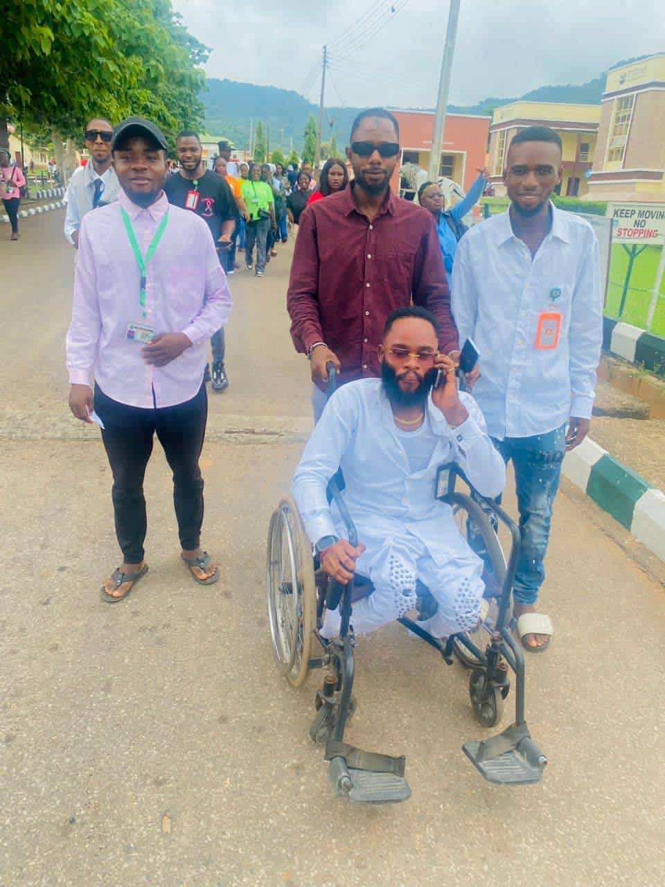 Physically challenged man bags degree in statistics, pens inspiring note