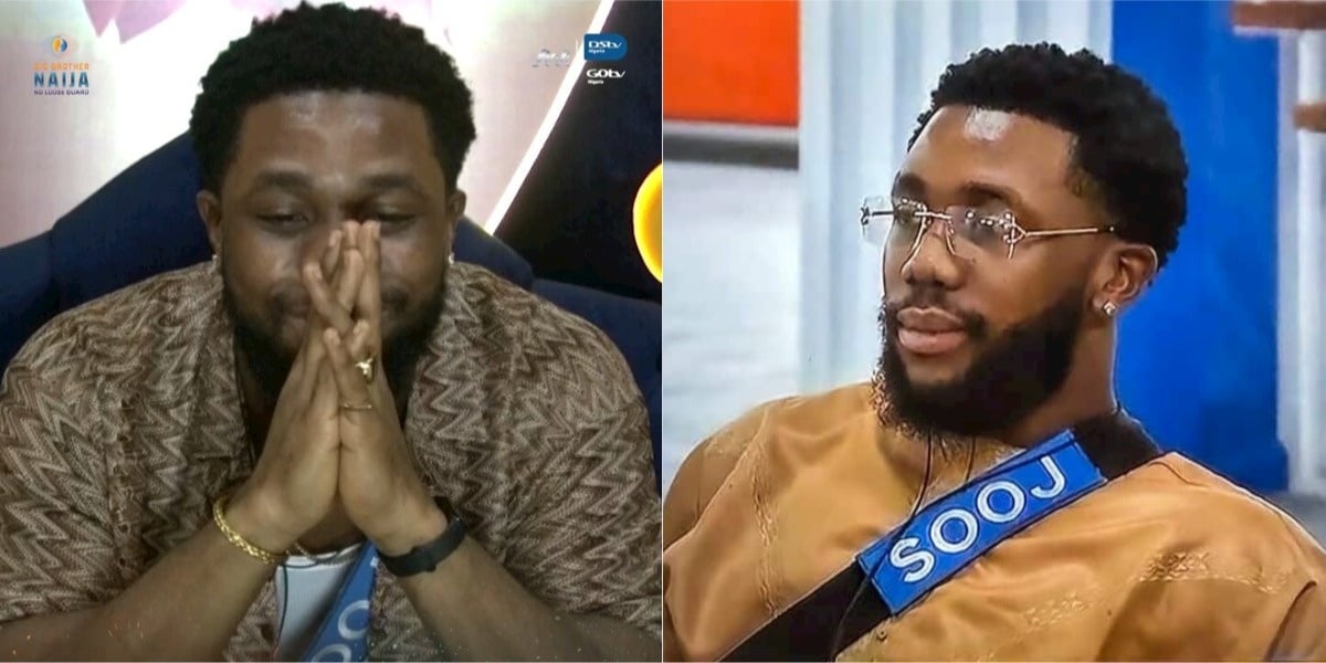 BBNaija S9: Sooj overcome with emotion as he receives news of sister's newborn baby boy, Frodd reacts