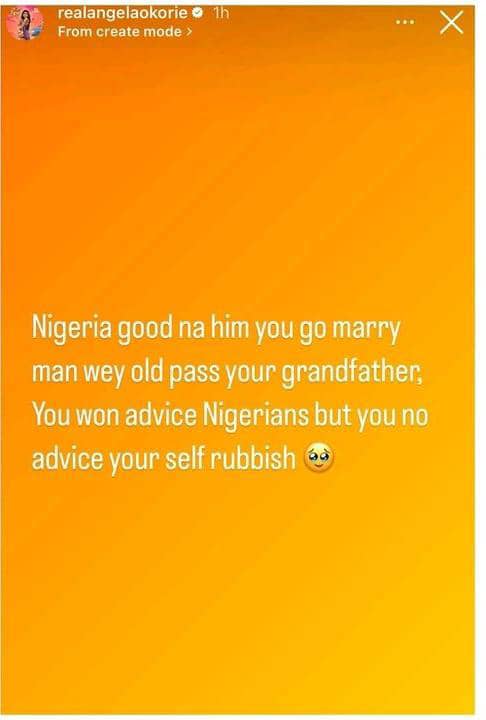 "You go marry man wey old pass your grandfather" – Angela Okorie throws subtle shade