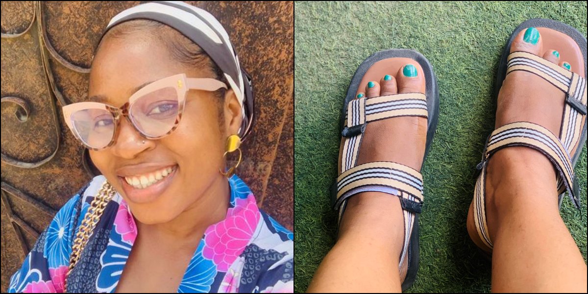 Lady blows hot after she was allegedly asked not to sit in front of church due to her sandals