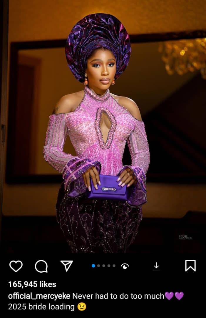 Mercy Eke hints at becoming a bride next year as she shares stunning photos