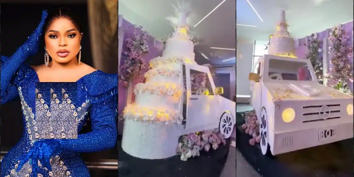 Bobrisky marks 33rd birthday with massive car-cake