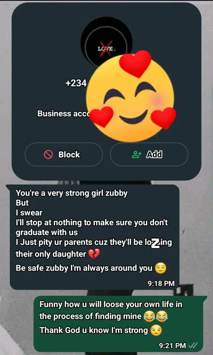 IMSU student shares troubling messages received, vows to defy odds IMSU student shares troubling messages received, vows to defy odds