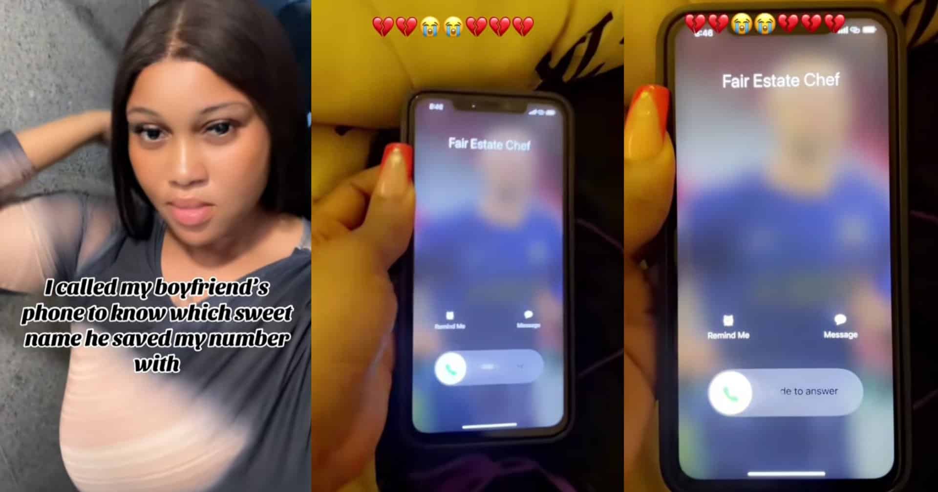 Lady Heartbroken After Seeing How Boyfriend Saved Her Number