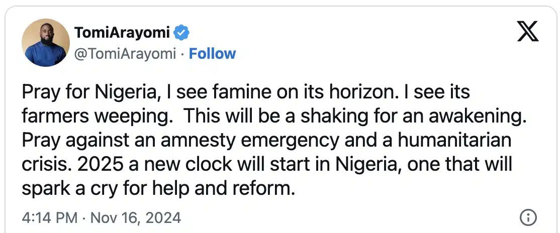 Prophet Tomi ridiculed over call for ‘prayer’ following famine prophecy