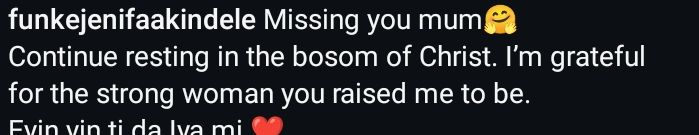 Funke Akindele Instagram post