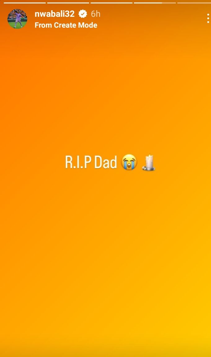 Stanley Nwabali Instagram post