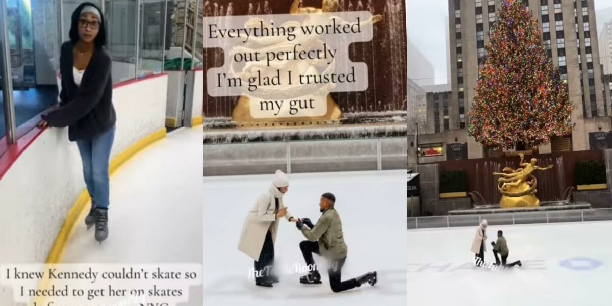 Man shares how he spent months teaching girlfriend skating so he can propose to her on ice