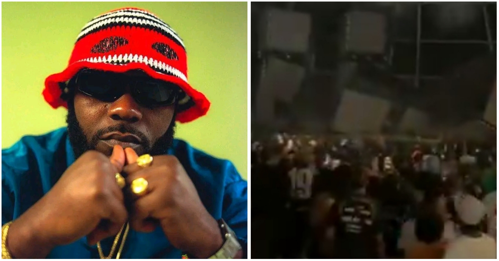 Moment Stage Collapses On Odumodublvck During Concert Performance