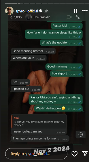 Spyro counters Ubi Franklin’s N10.5M debt claim, shares evidence Spyro counters Ubi Franklin’s N10.5M debt claim, shares evidence