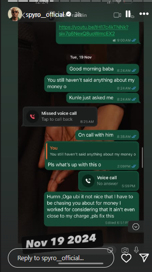 Spyro counters Ubi Franklin’s N10.5M debt claim, shares evidence Spyro counters Ubi Franklin’s N10.5M debt claim, shares evidence