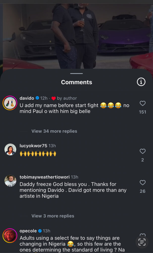 Paulo's Luxury Car List Sparks Davido's Playful Clap Back