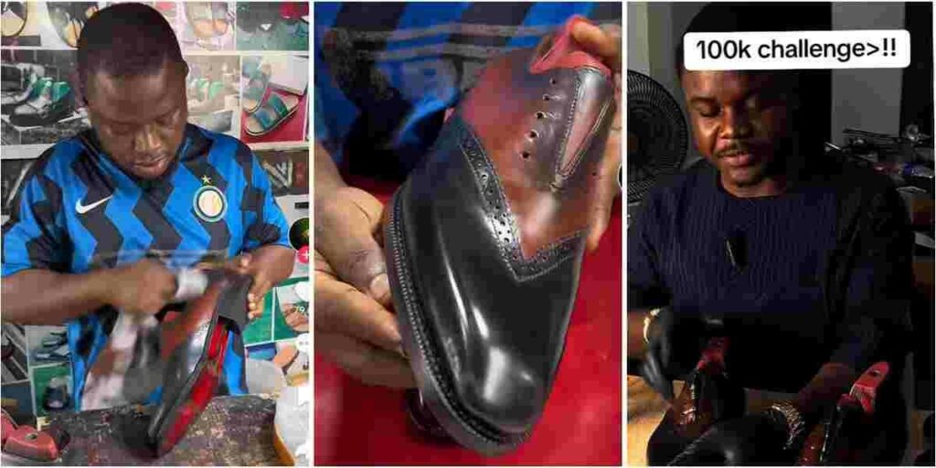 “Send my ₦100k” - Port Harcourt shoemaker takes on Nelson’s challenge
