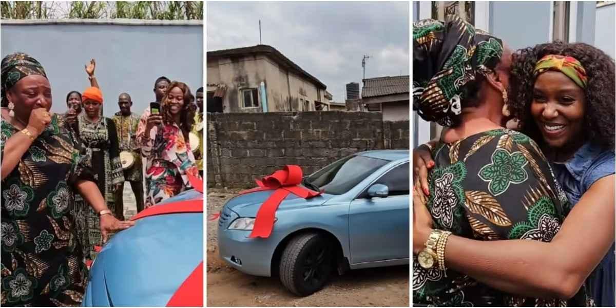 Biola Adebayo surprises Dupe Jayesimi with car on Mother’s Day after emotional outcry over childlessness