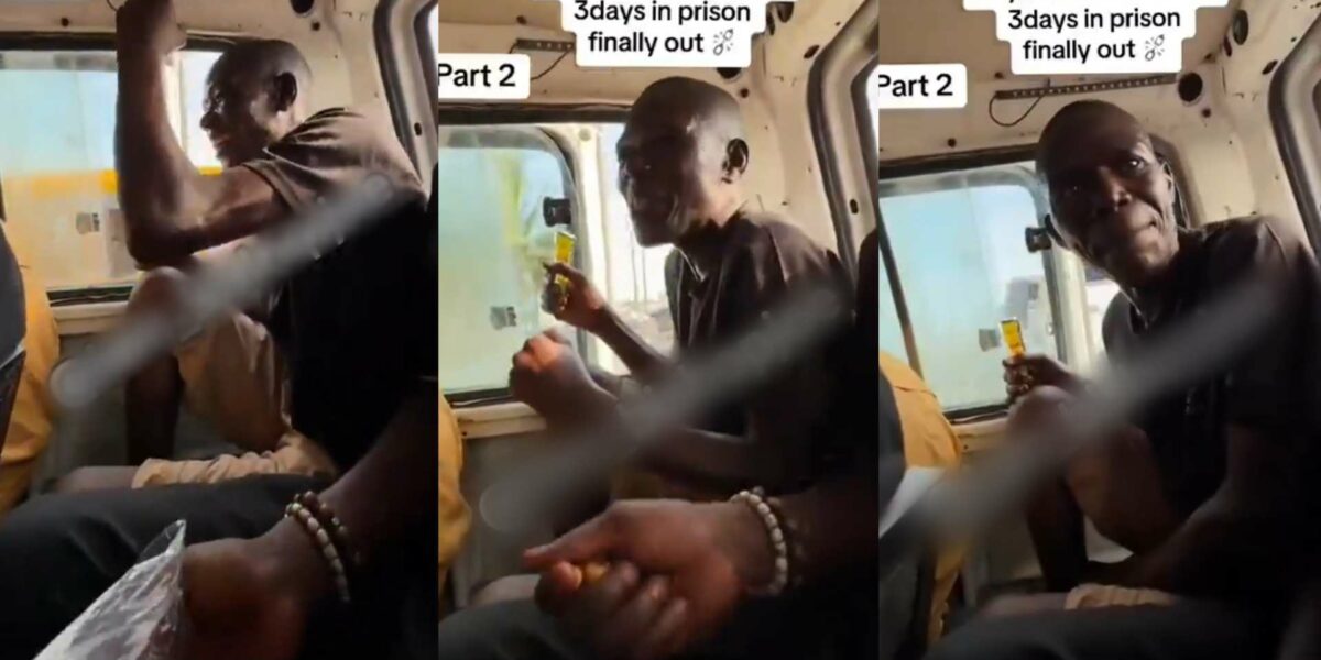 Moment man burst into dance as he's freed after 29 years in prison