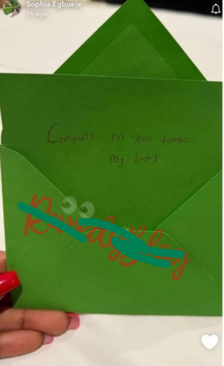 Sophia Egbueje shows off note, flowers from mystery man following Lambo purchase Sophia Egbueje shows off note, flowers from mystery man following Lambo purchase