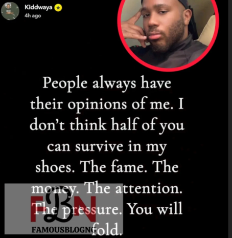 "I don't think half of you can survive in my shoes" - Kiddwaya slams critics