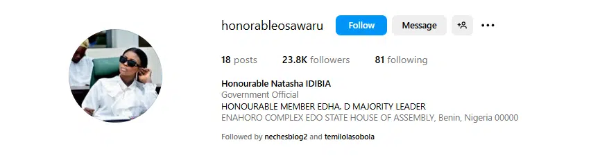 Natasha Osawaru fuels marriage rumors as she adds ‘Idibia’ to her name Natasha Osawaru fuels marriage rumors as she adds ‘Idibia’ to her name