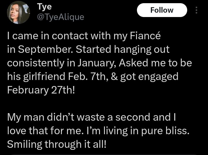 Tye Alique Tweet