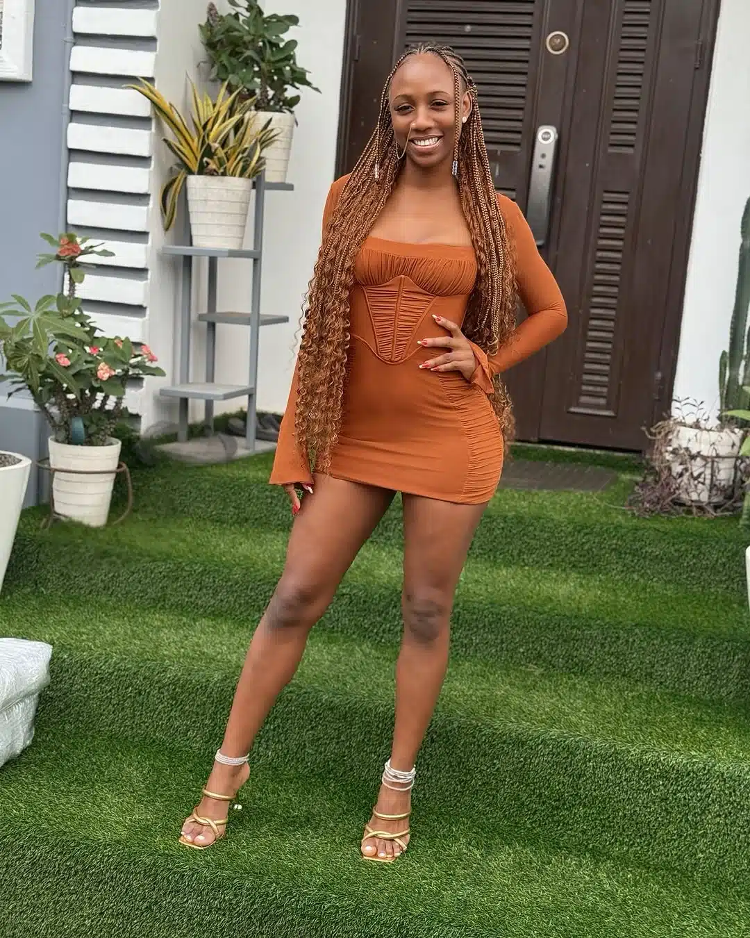 Mixed reactions trail Korra Obidi's outfit as she links up with Chinedu Ikedieze