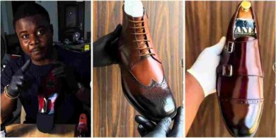 “I’m Nigeria’s best shoemaker” - Man challenges colleagues to prove him wrong, offers N100k prize