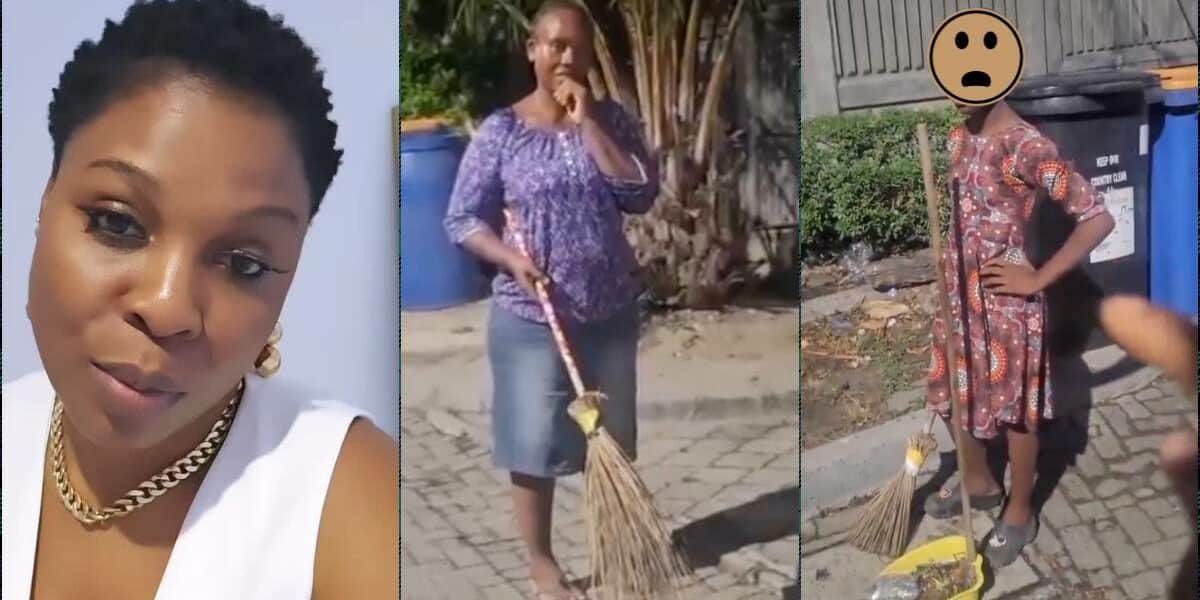 Just Adetoun calls out woman for taking daughter to sweeping job at 4 a.m.