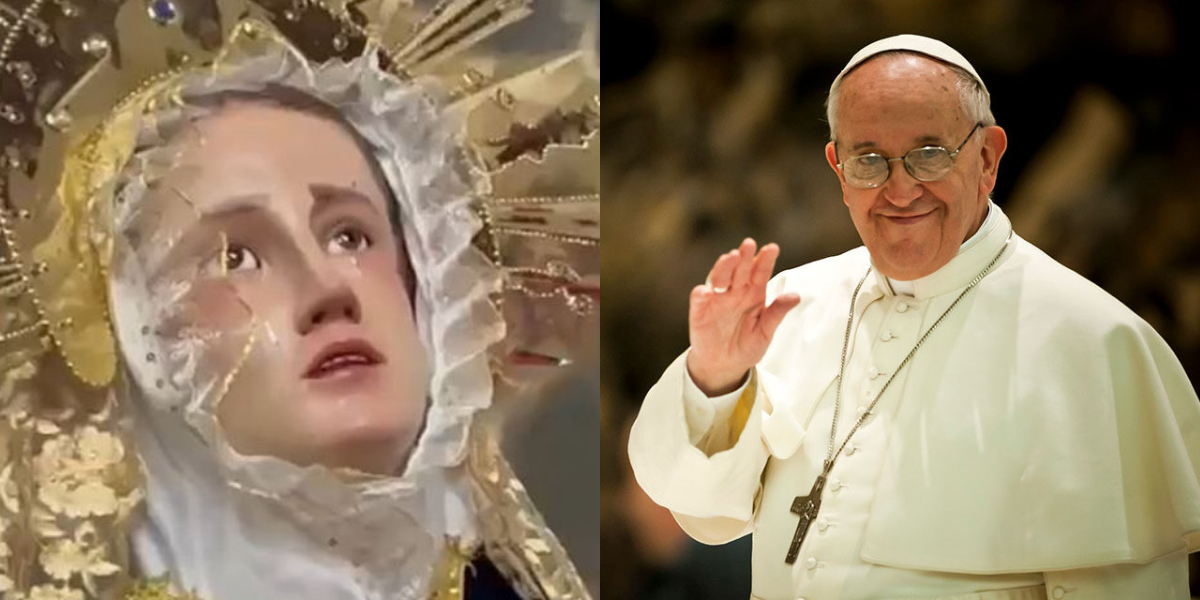 Virgin Mary statue ‘sheds tears’ days before Pope’s death