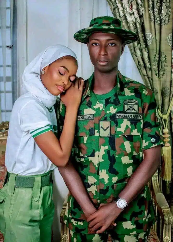 Corper celebrates as she marries her platoon commander
