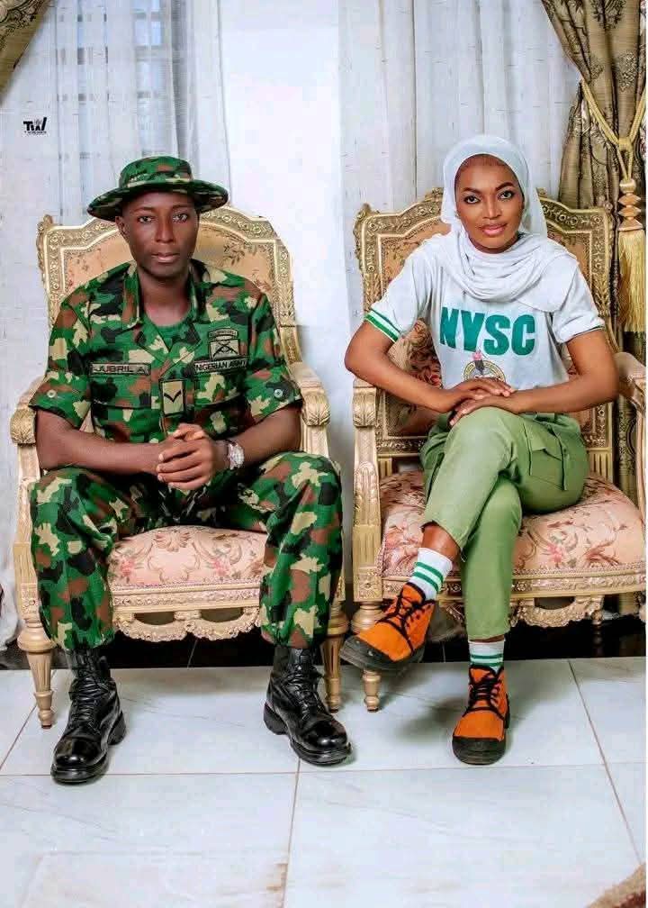 Corper celebrates as she marries her platoon commander