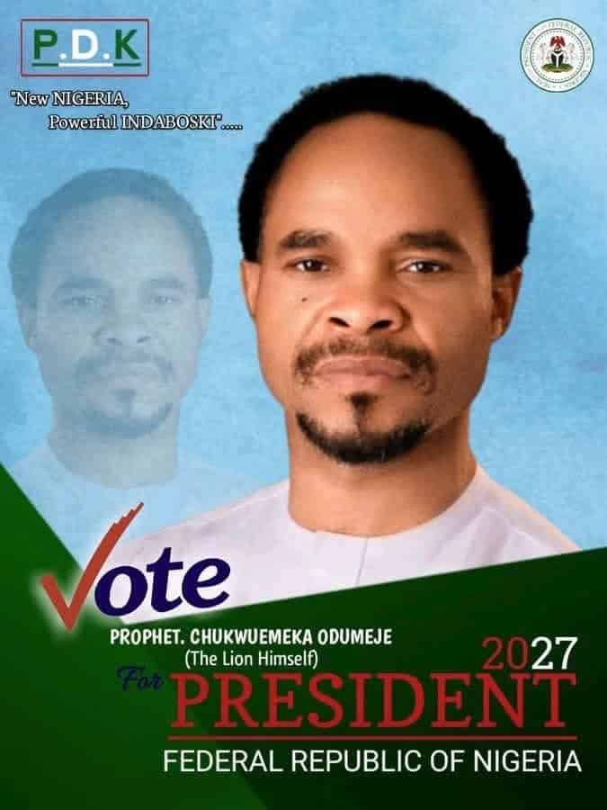 2027 Elections: Prophet Odumeje's presidential poster sparks a buzz