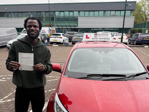 UK-based Nigerian passes driving test, celebrates after 17 hours of lessons