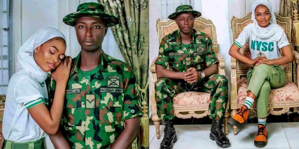 Corper celebrates as she marries her platoon commander