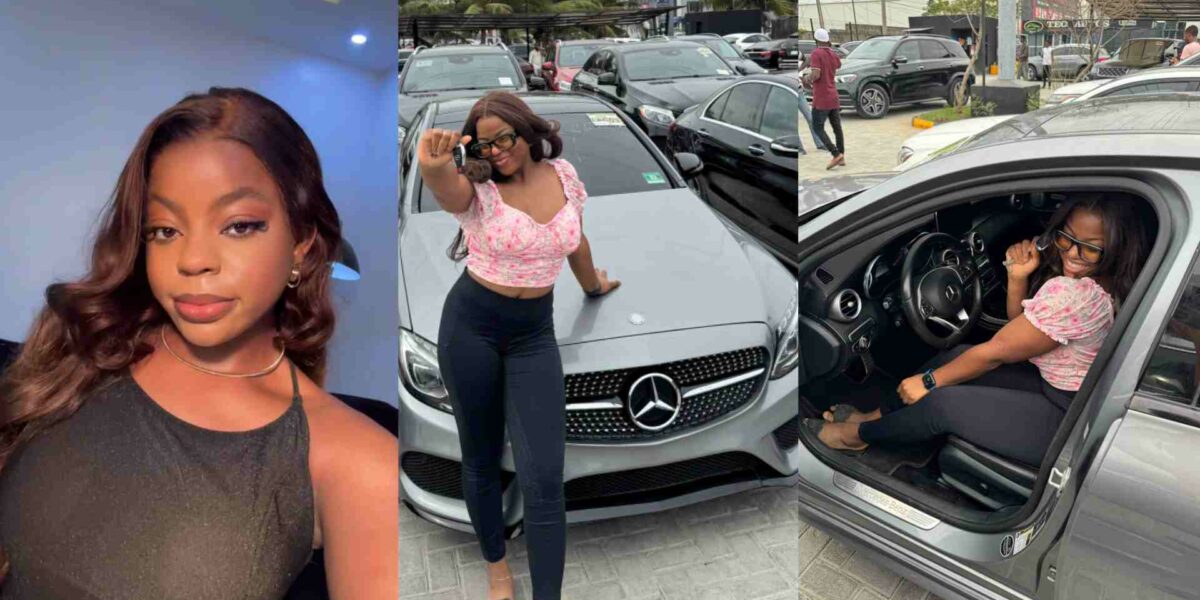 Lady who went viral for saving N200K daily to purchase a Benz gets dragged after reports revealed that she dated yahoo boys.