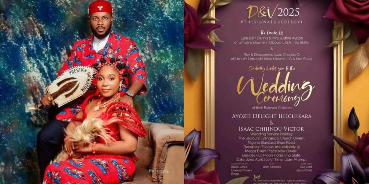 Lady cancels wedding as she allegedly ditches fiancé for abroad-based man