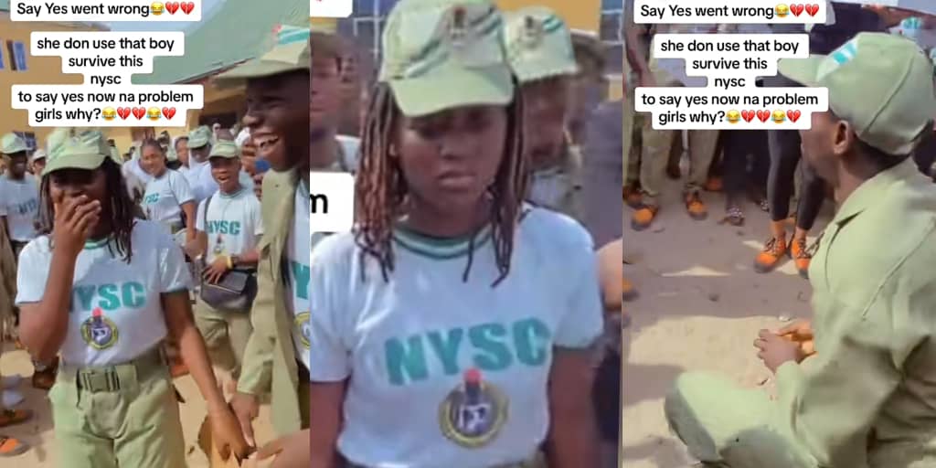 NYSC romance turns sour as corps member publicly rejects boyfriend’s marriage proposal