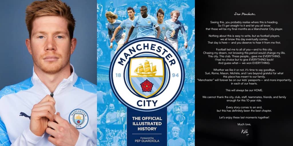 Kevin De Bruyne bids farewell to Manchester City