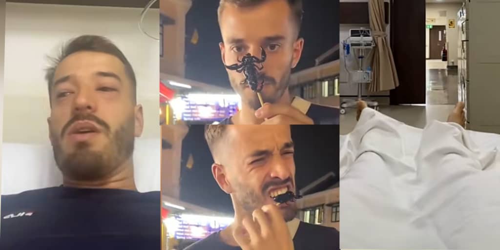 Man eats full roasted scorpion snack, hospitalized shortly after
